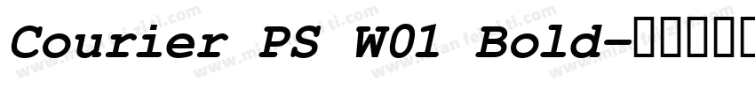 Courier PS W01 Bold字体转换
